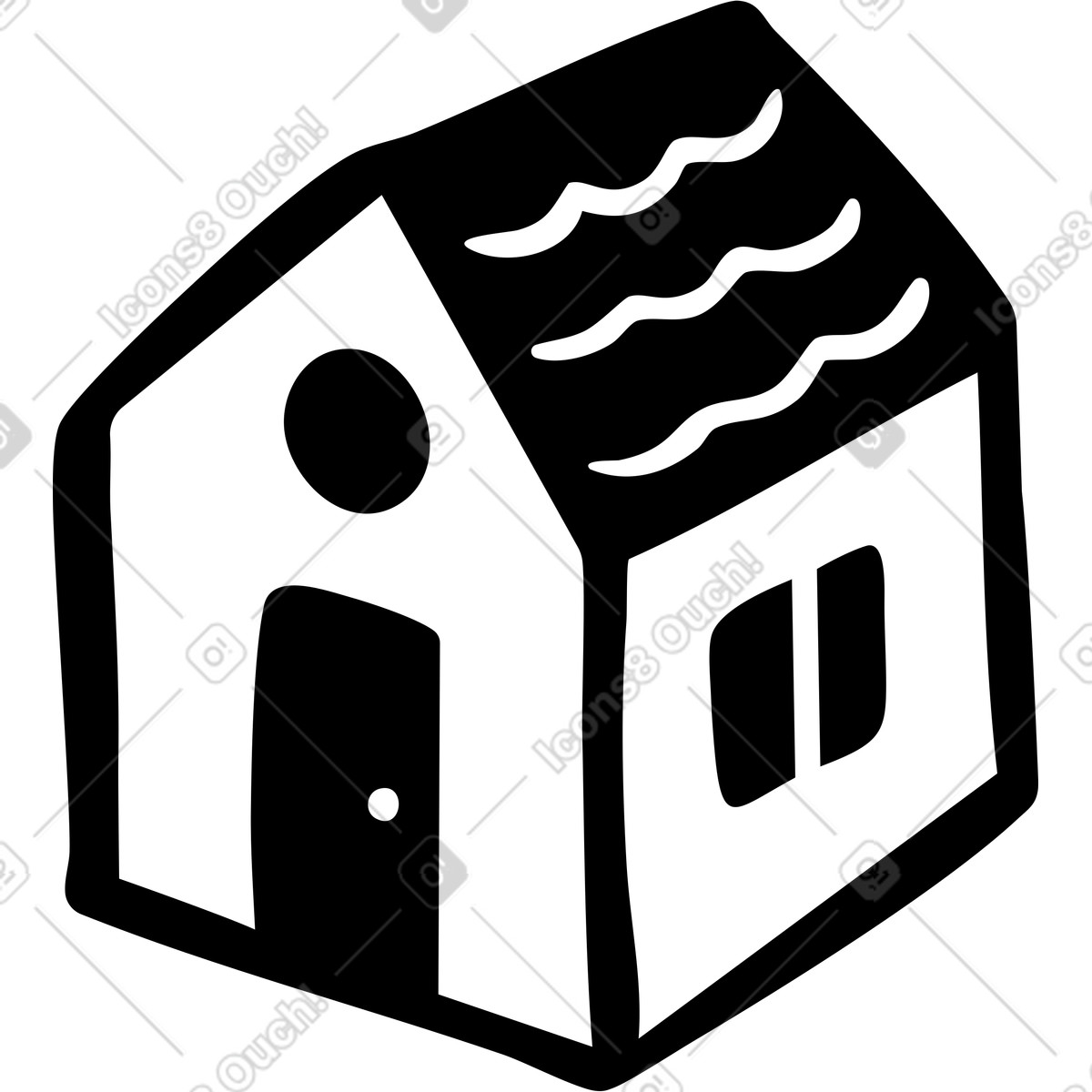 Ilustración Casa en estilo Journal a descargar en PNG y SVG