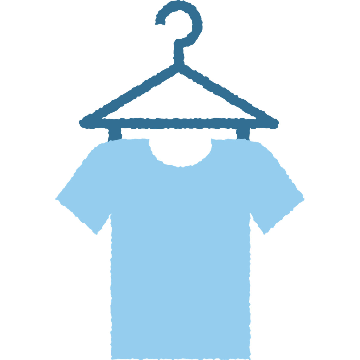 Clothes hanger illustration in Cherry style download in PNG, SVG