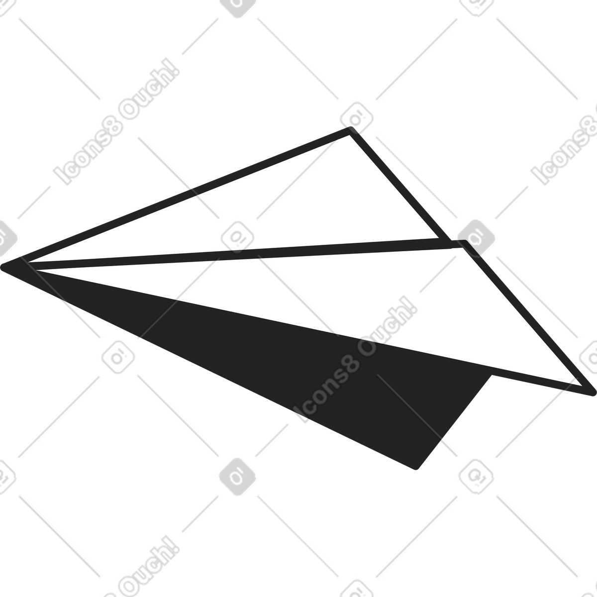 Sammy Line スタイルの 紙飛行機 のイラストをPNG、SVG形式でダウンロード
