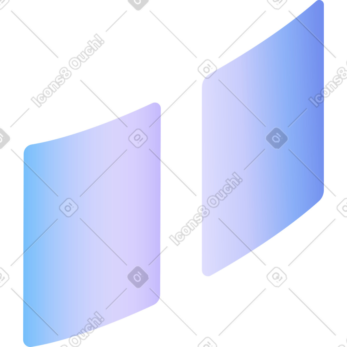 Gradient panels illustration in Hi-tech style download in PNG, SVG