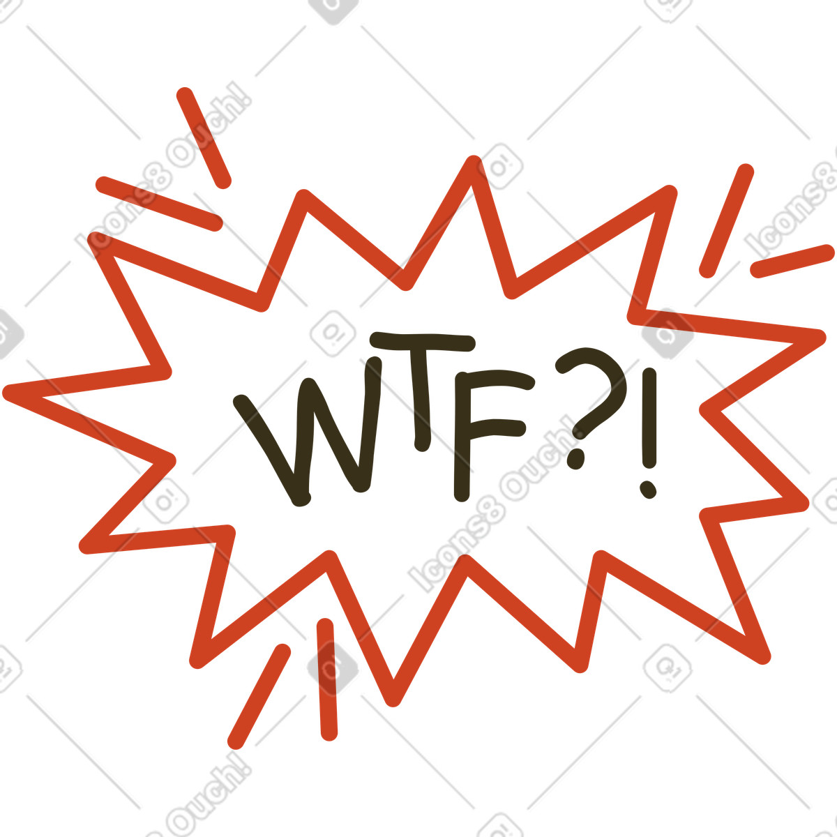 Illustration Wtf dans le style Arabica à télécharger aux formats PNG, SVG