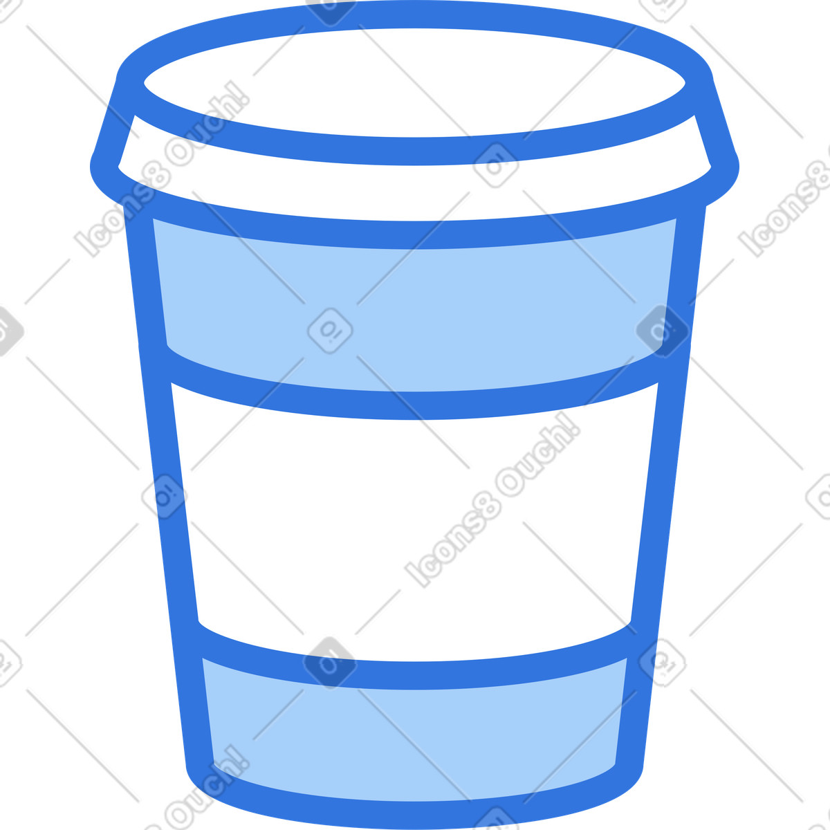 Paper cup illustration in Sky style download in PNG, SVG