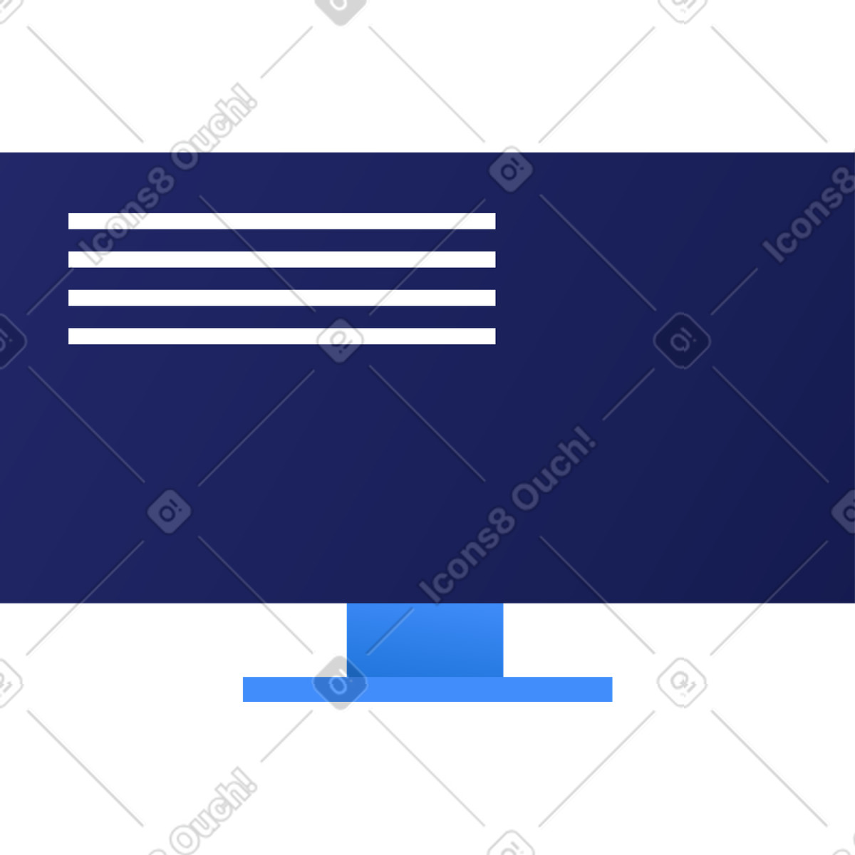 Иллюстрация Компьютер в стиле Clip — скачать в форматах PNG, SVG