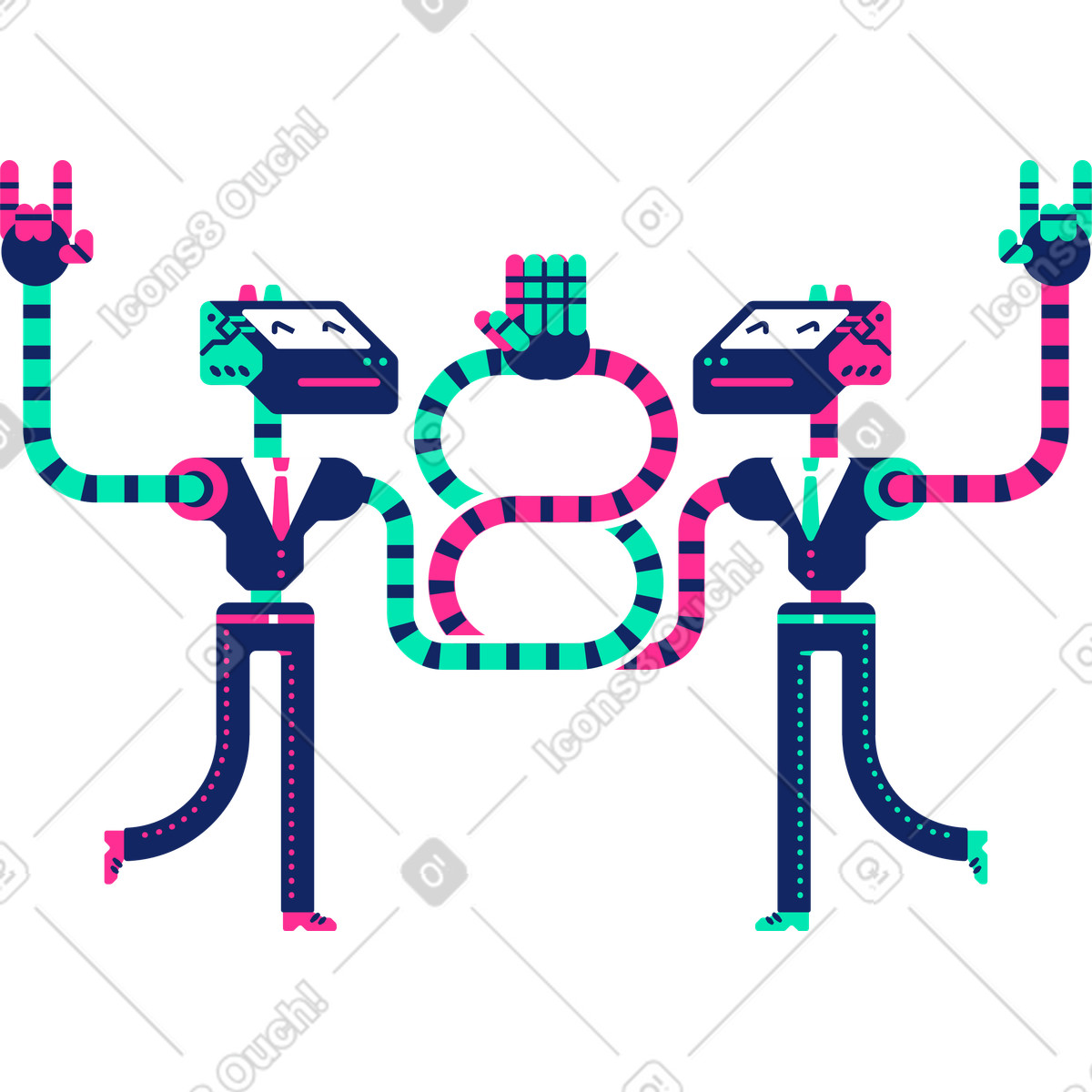 Ilustração de Robôs em no estilo Cyborg para baixar em PNG, SVG