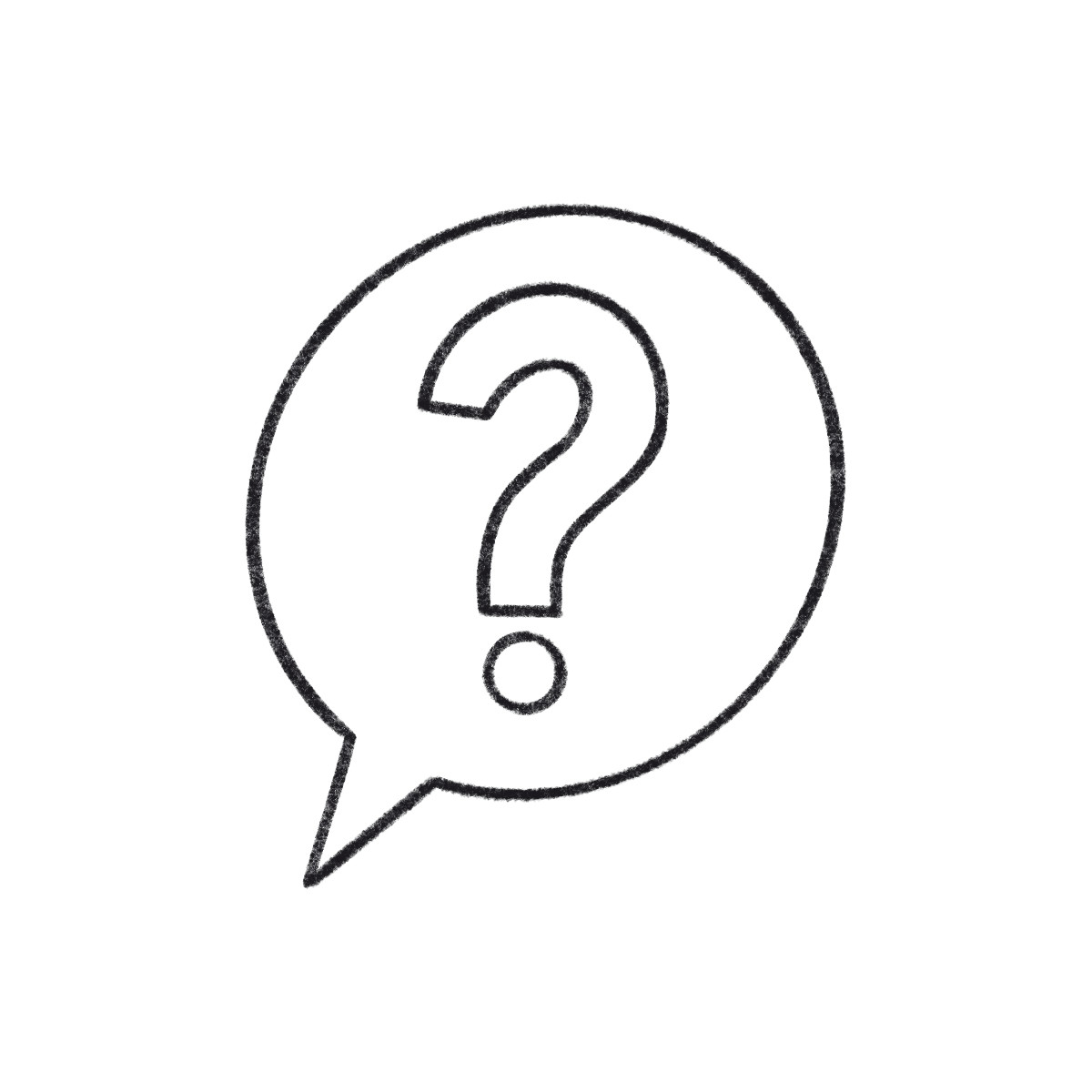 Ilustração de Bubble with a question em no estilo Bonbon Line para baixar em PNG, SVG
