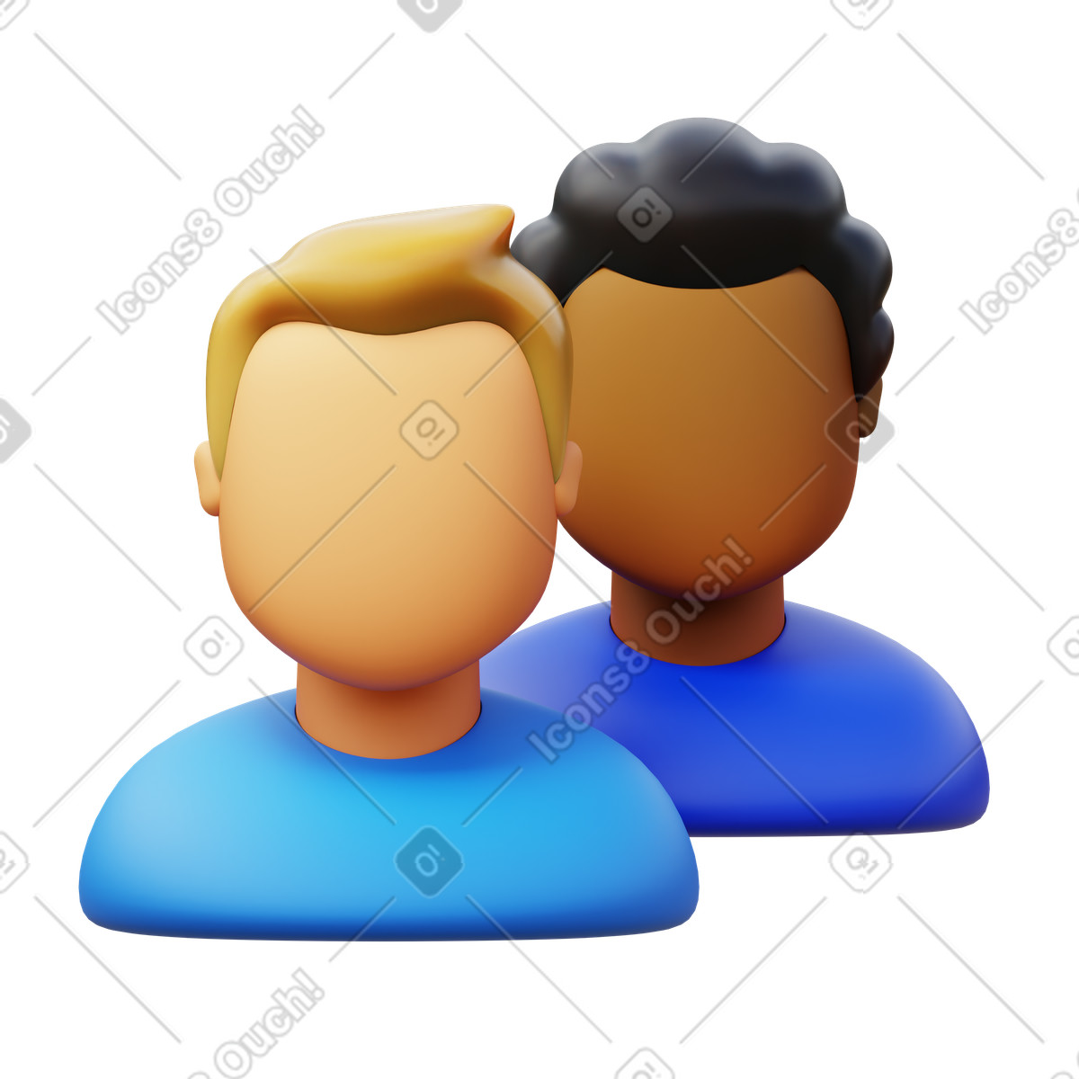 Group illustration showing diverse people in clipart style PNG SVG GIF