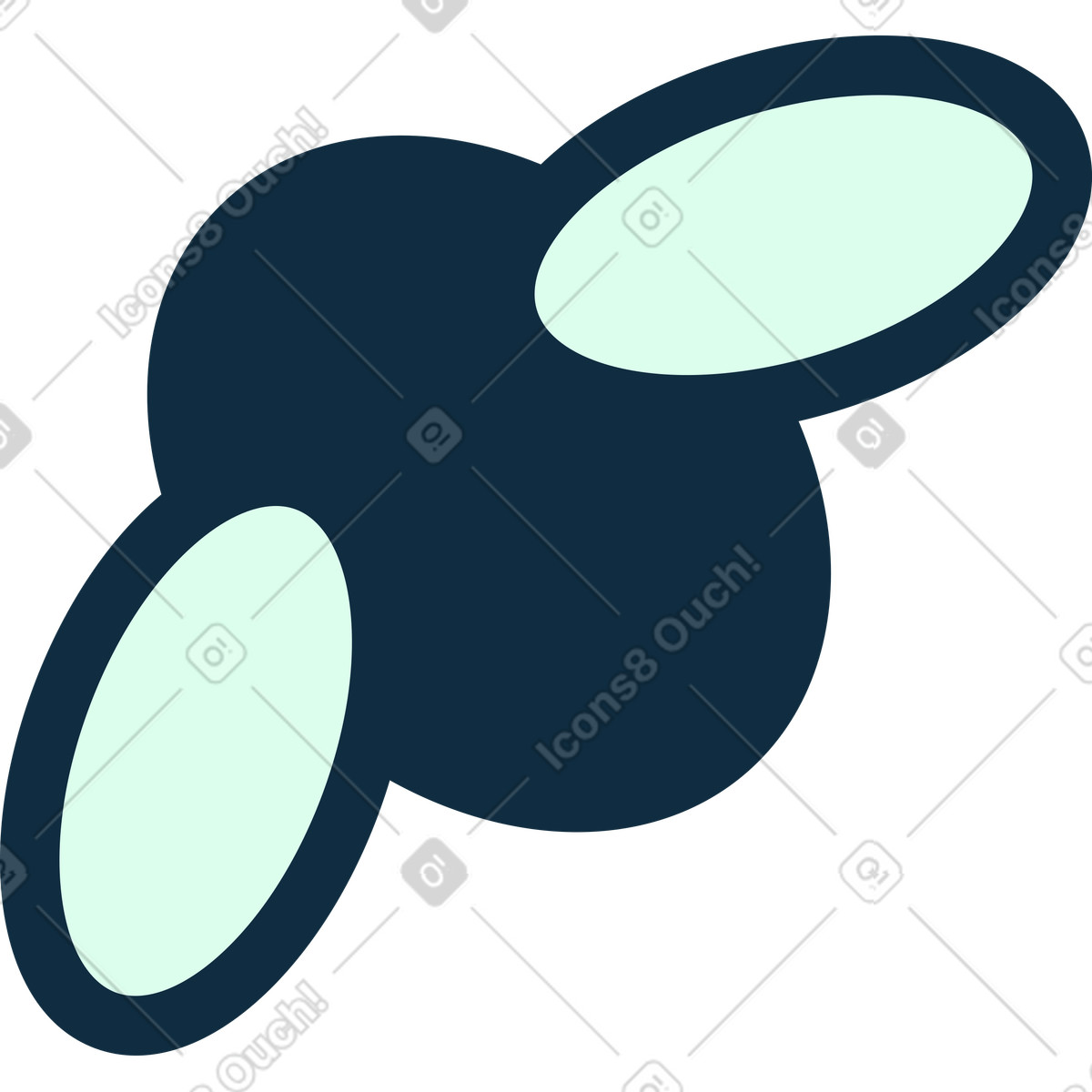 Piccola mosca illustrazione in stile Bubble gum scarica in PNG, SVG