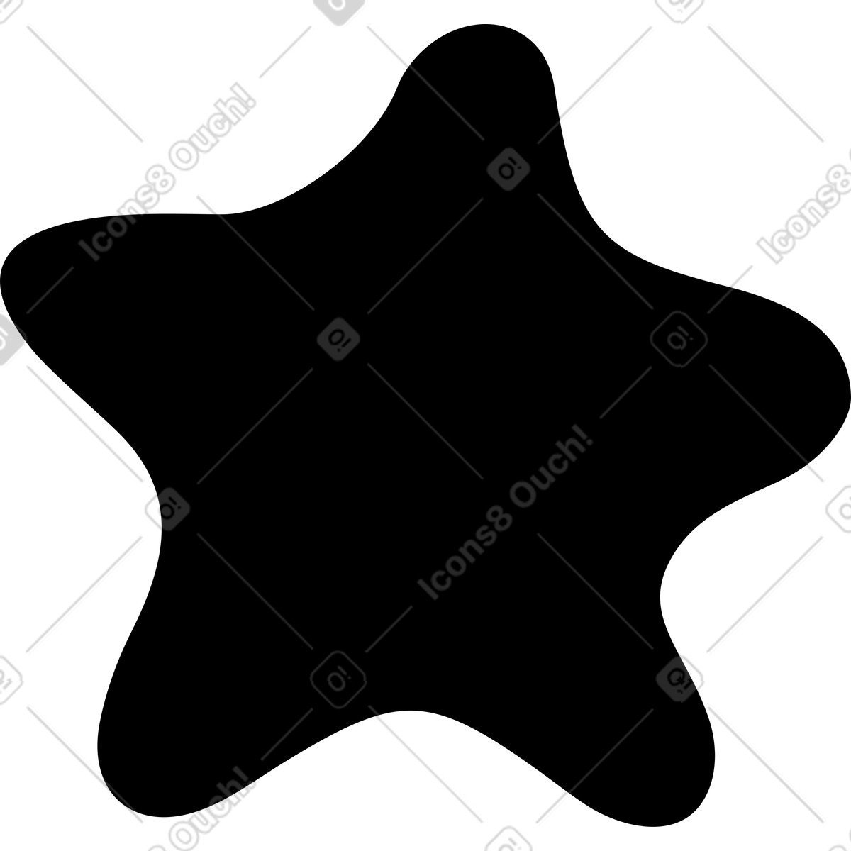 Star black illustration in Journal style download in PNG, SVG