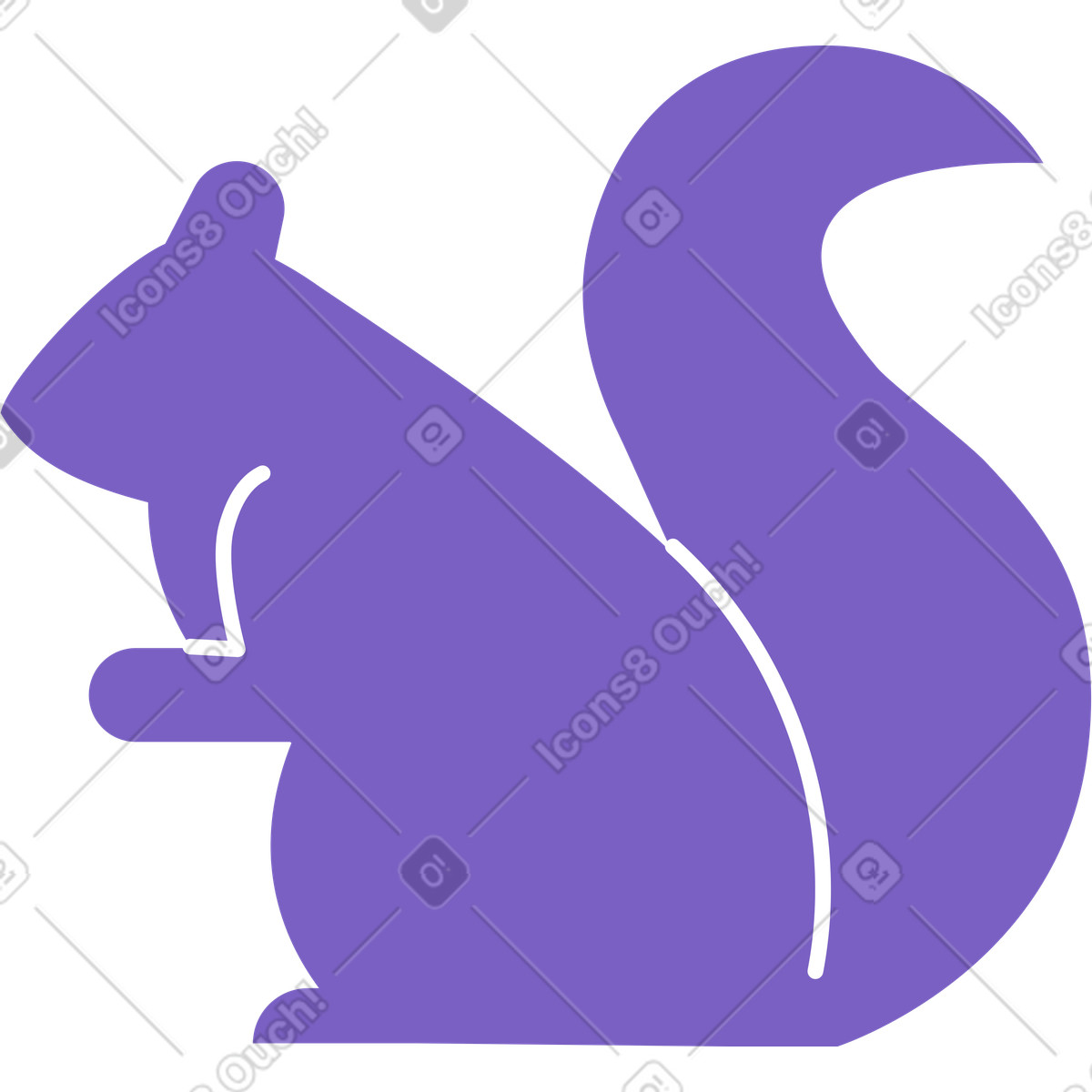 Eichhörnchen-Illustration im Mellow-Stil als Download in PNG, SVG