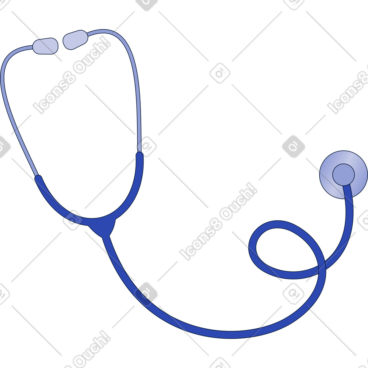 Stethoskop-Illustration im Neat-Stil als Download in PNG, SVG