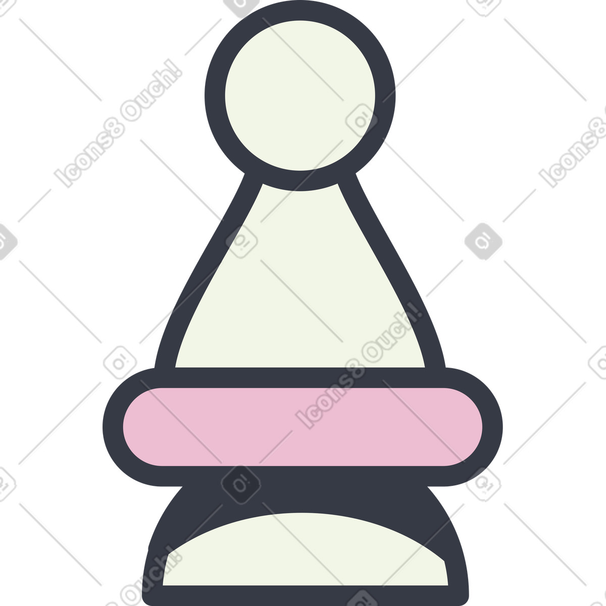 下载 Abstract 风格的 象棋棋子白 插画，支持 PNG、SVG 格式