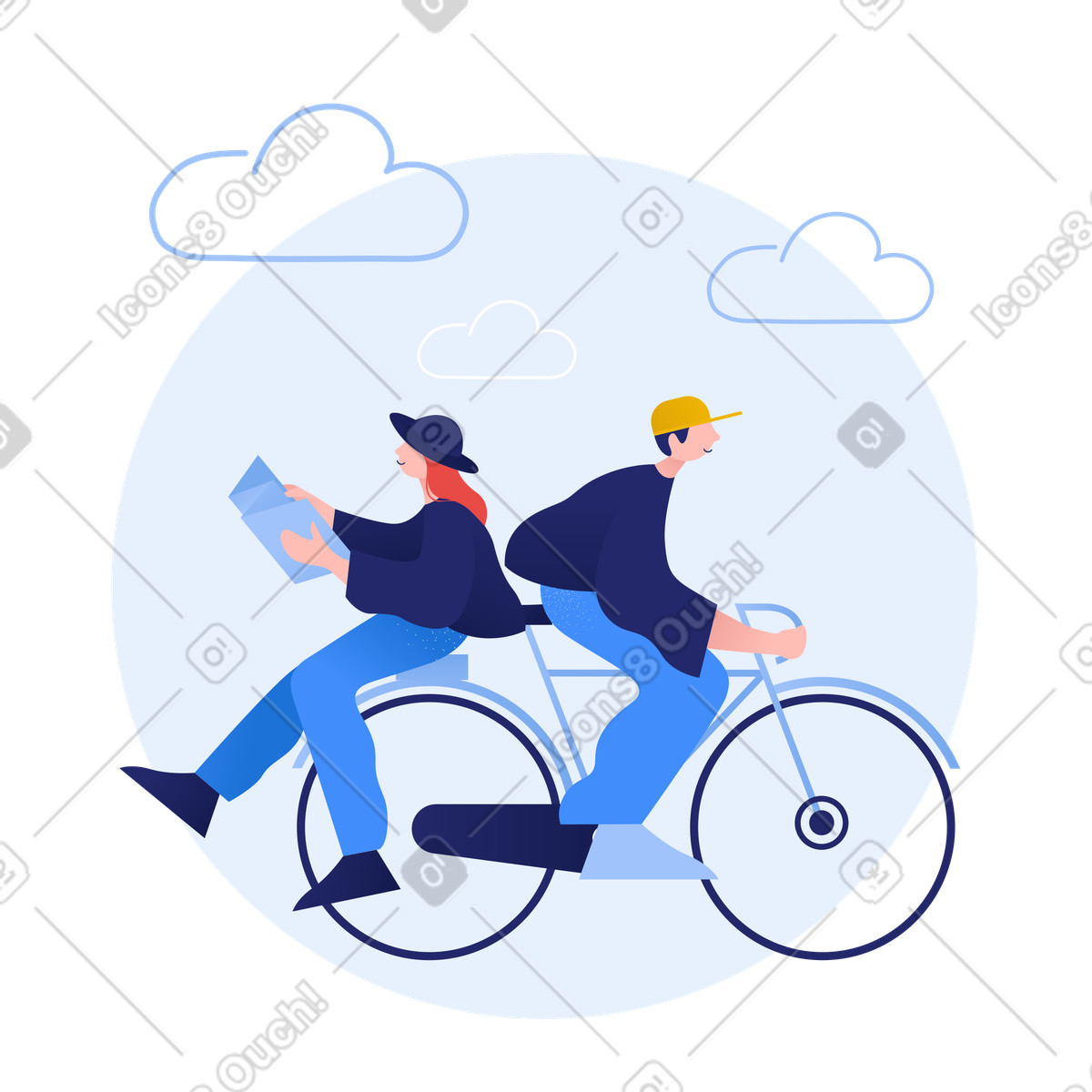 Ilustración Pasando tiempo juntos en estilo Clip a descargar en PNG y SVG