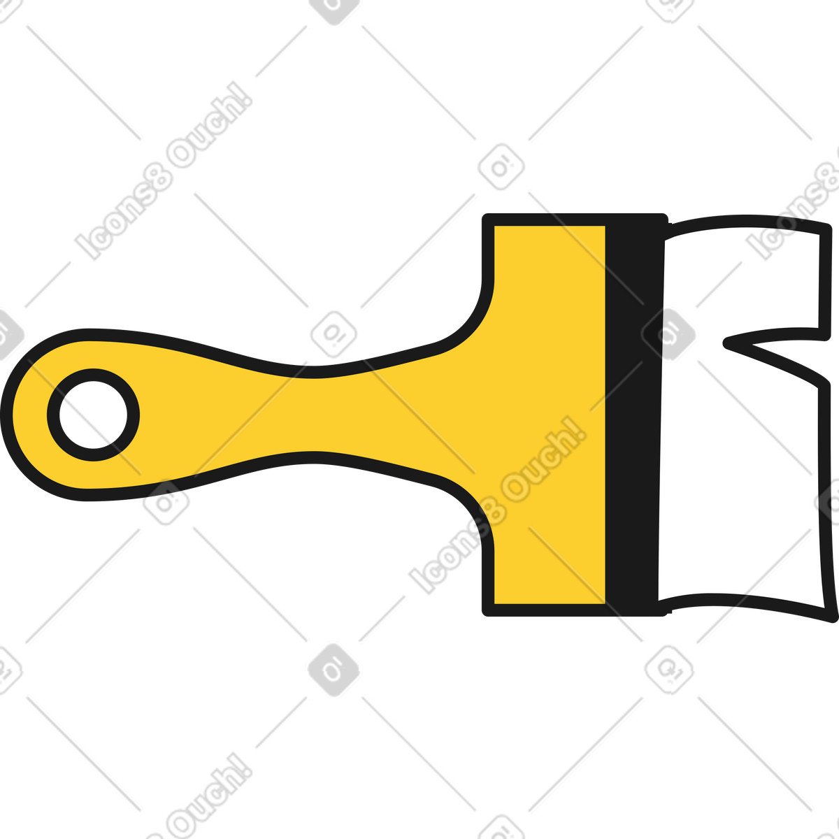 Big brush illustration in Taxi style download in PNG, SVG
