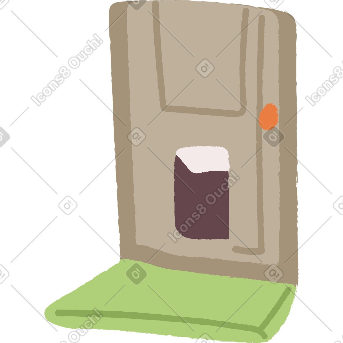 Türklappe-Illustration im Ginger Cat-Stil als Download in PNG, SVG