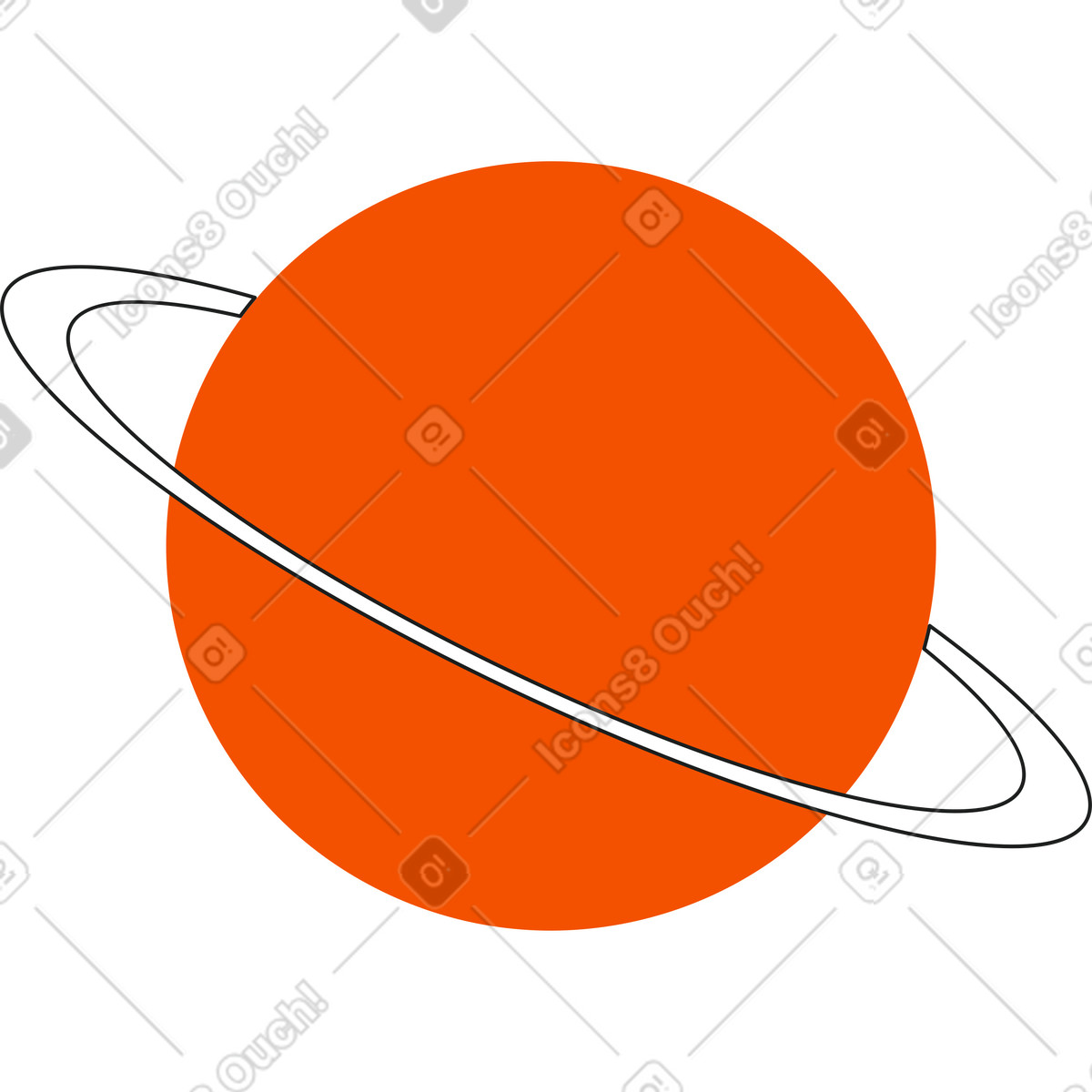 Planet-Illustration im Strict-Stil als Download in PNG, SVG