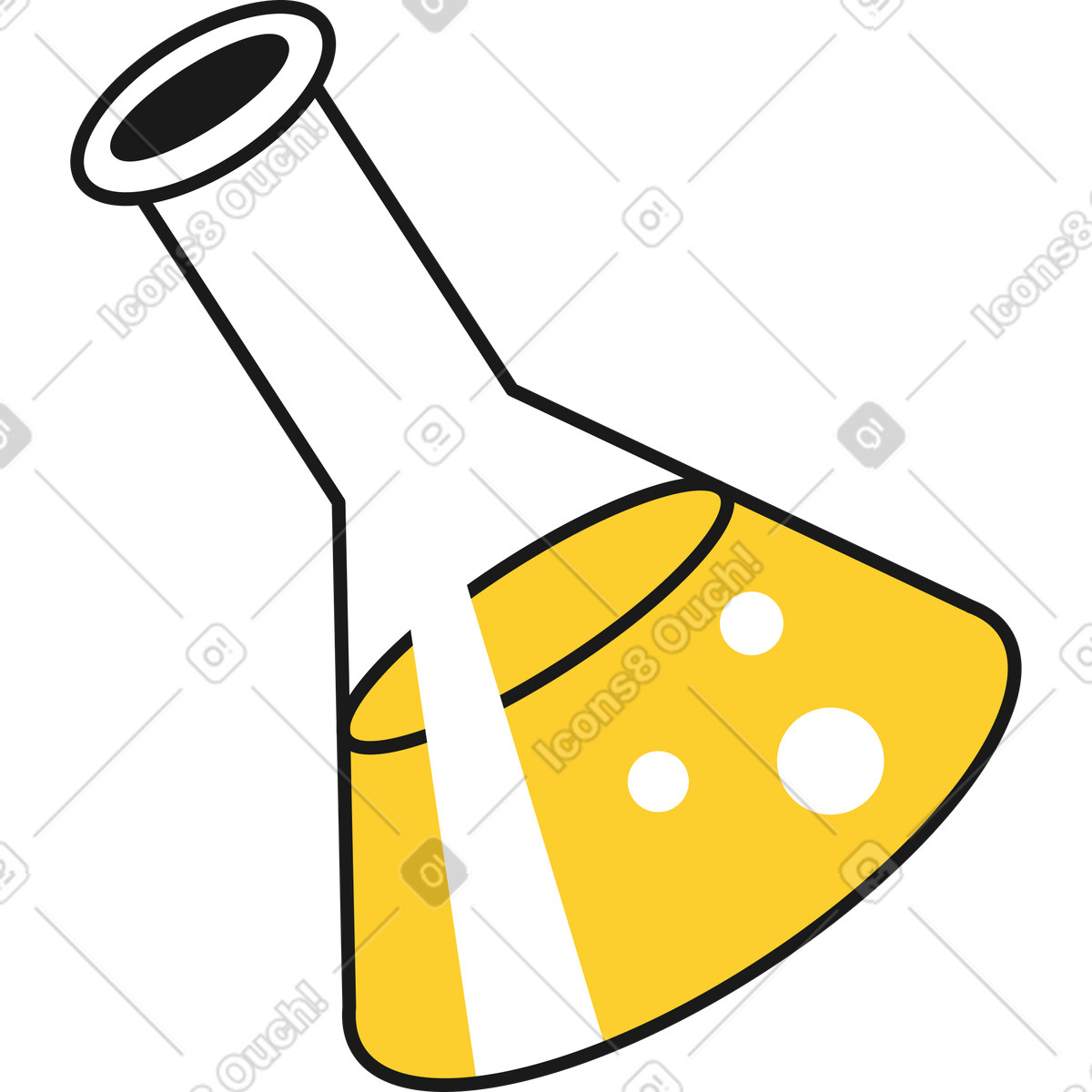 Flask animated illustration in Taxi style download in GIF, Lottie (JSON), AE