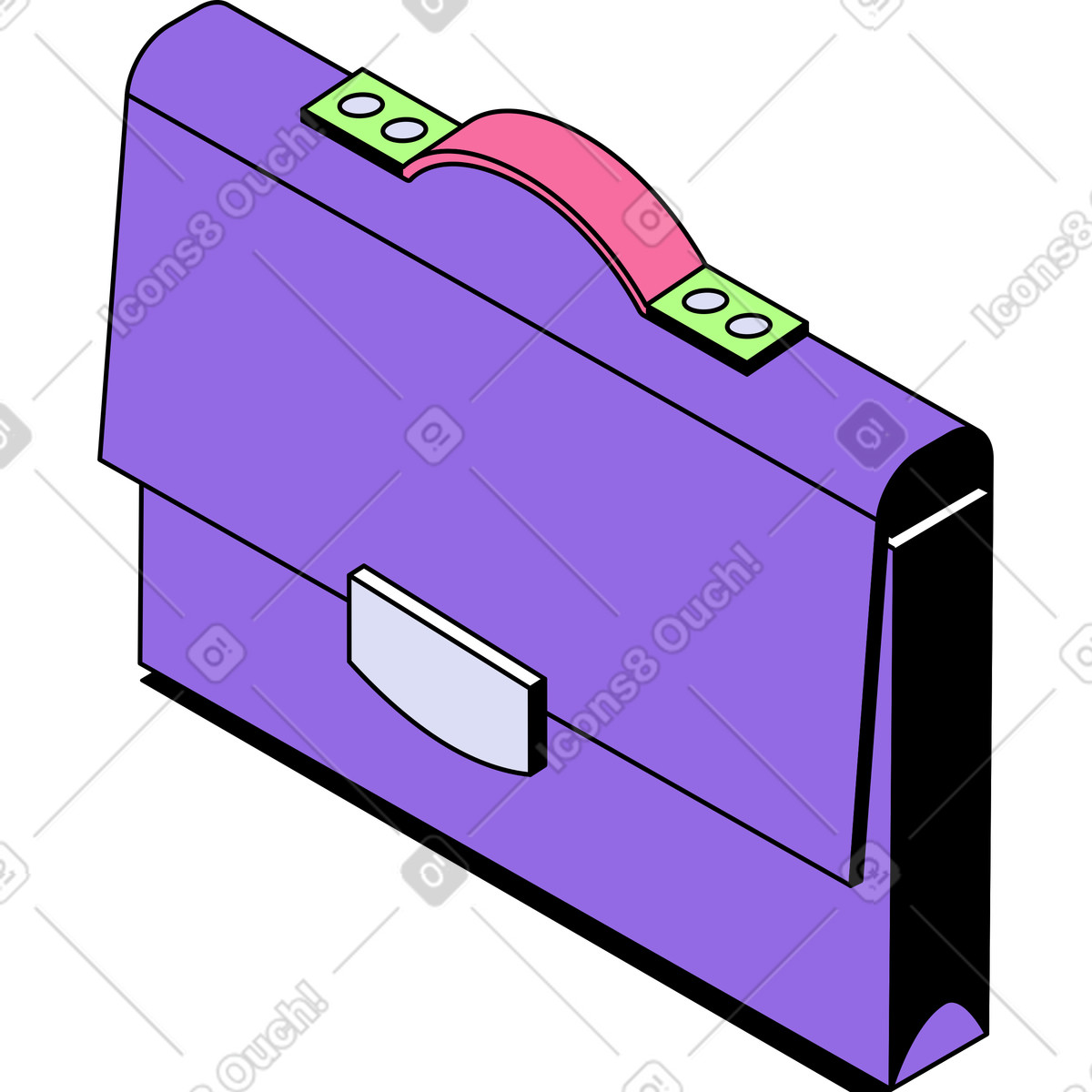 Briefcase illustration in Project style download in PNG, SVG