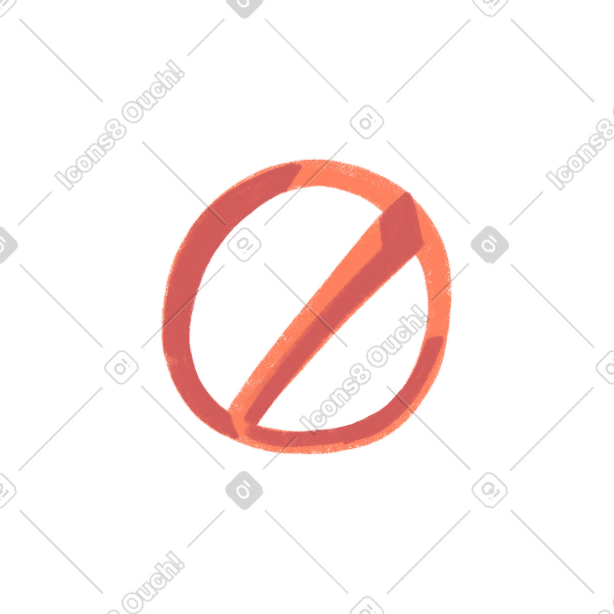 Segno rosso illustrazione in stile Atomic scarica in PNG, SVG