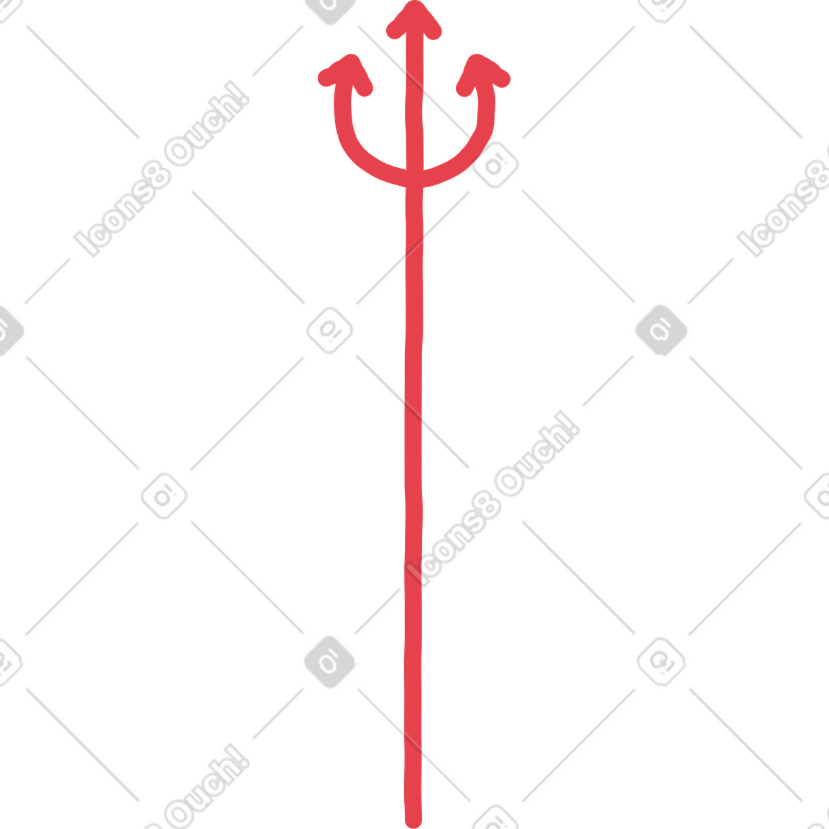 Stripy 스타일의 삼지창 일러스트레이션 PNG, SVG 다운로드