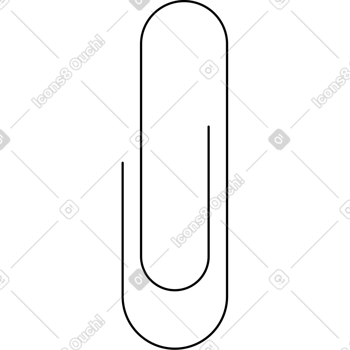 Sitcom スタイルの ペーパークリップ のイラストをPNG、SVG形式でダウンロード