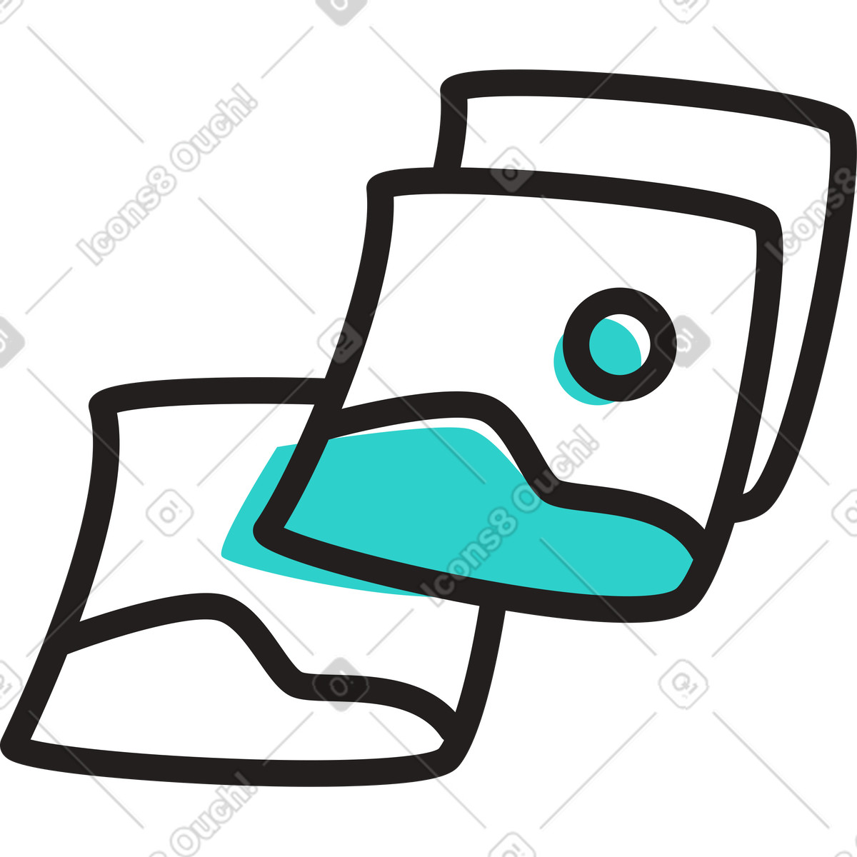 Illustration Trois photos dans le style Little à télécharger aux formats PNG, SVG