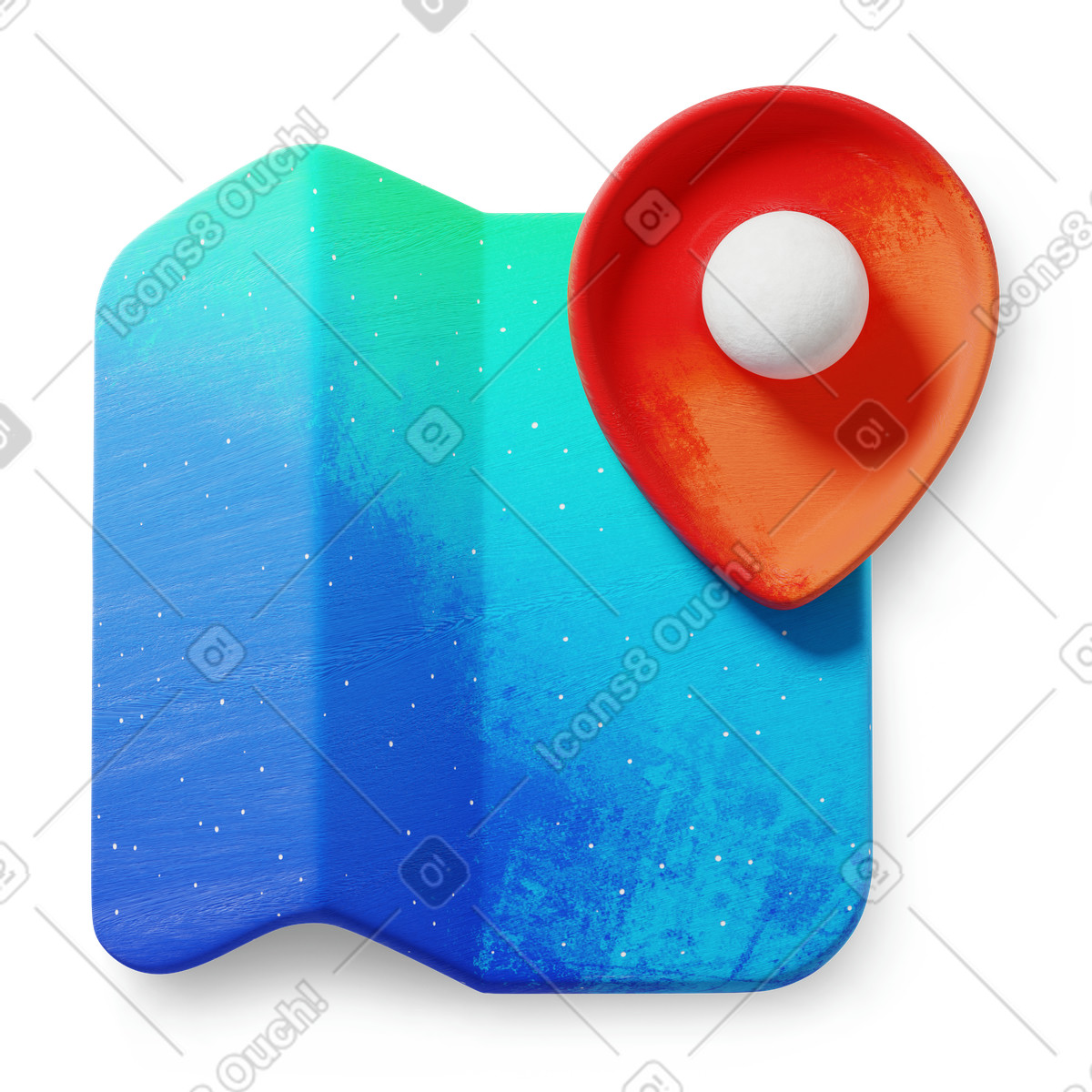 Иллюстрация Map в стиле 3D Microsoft Fluent illustration — скачать в форматах PNG, SVG