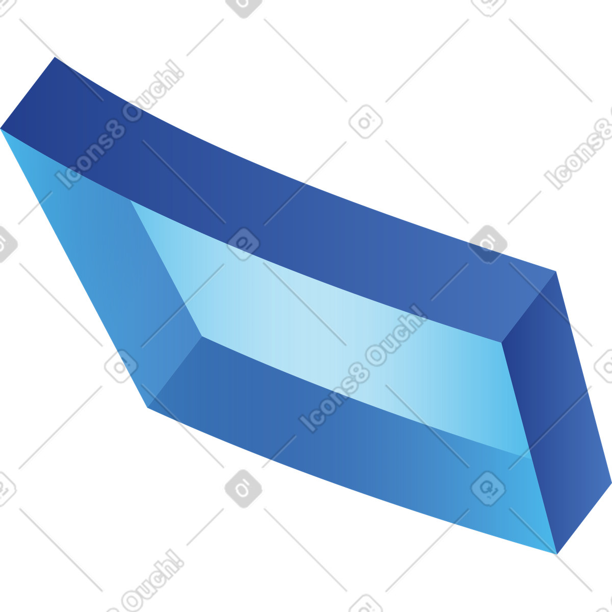 Flying rectangle illustration in PNG, SVG