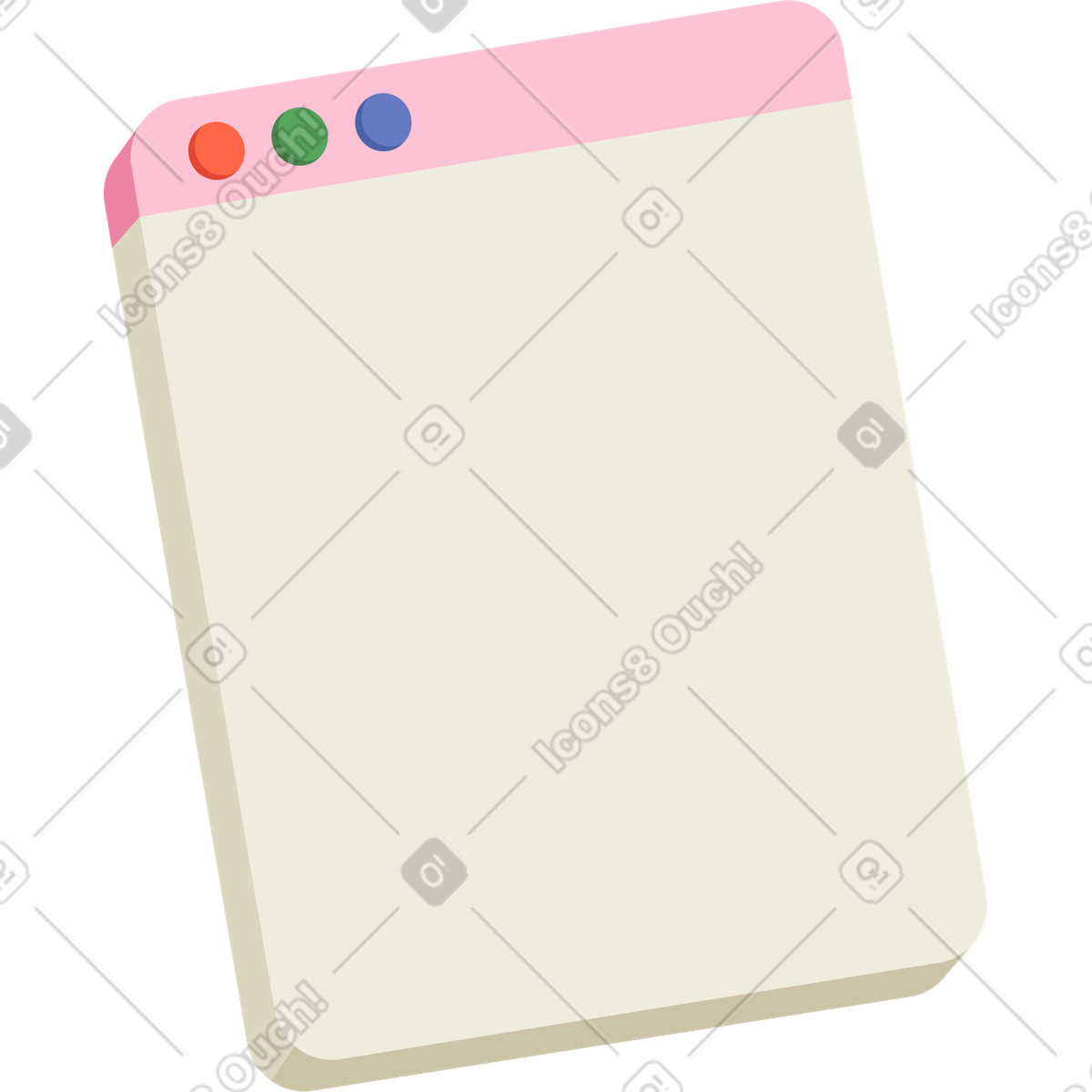Pink web browser illustration in Social style download in PNG, SVG
