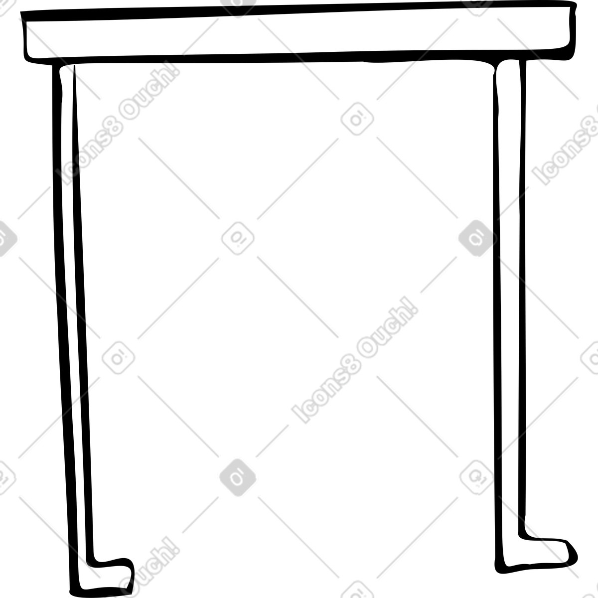 Illustration Table debout dans le style Journal à télécharger aux formats PNG, SVG