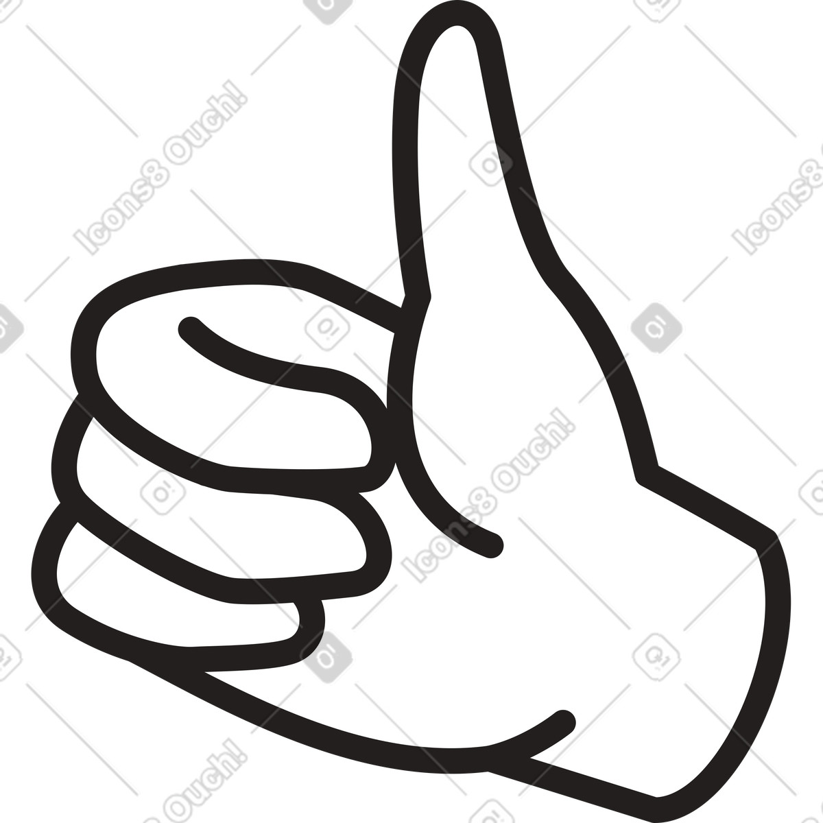 Ilustración Mano en estilo Little a descargar en PNG y SVG