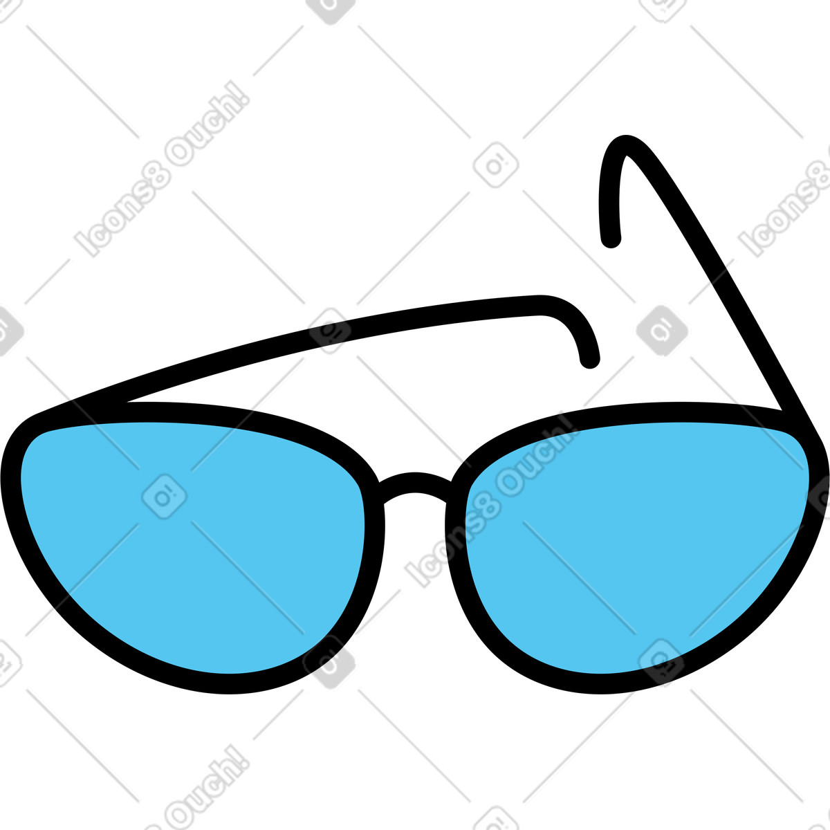 Illustration Des lunettes de soleil dans le style Mochi à télécharger aux formats PNG, SVG