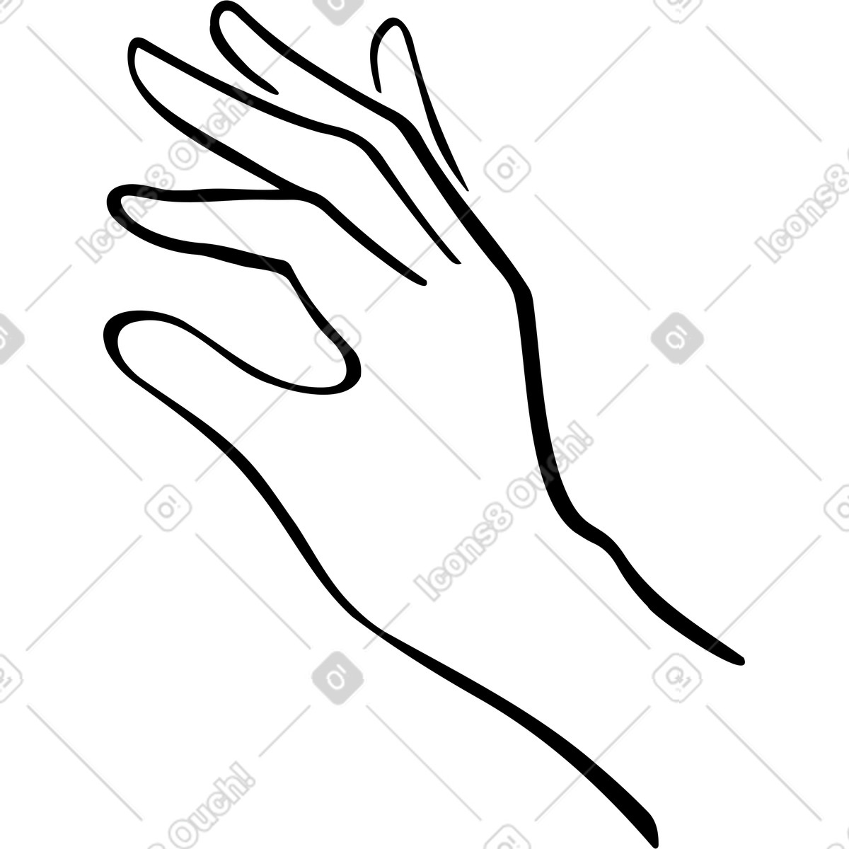 下载 Line 风格的 手拿着东西 插画，支持 PNG、SVG 格式