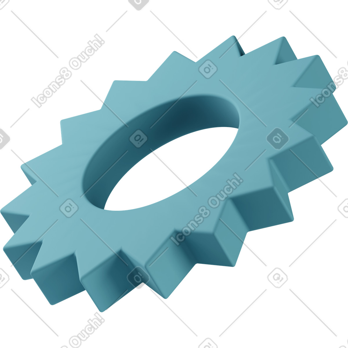 Gear tube-Illustration im 3D Casual life-Stil als Download in PNG, SVG
