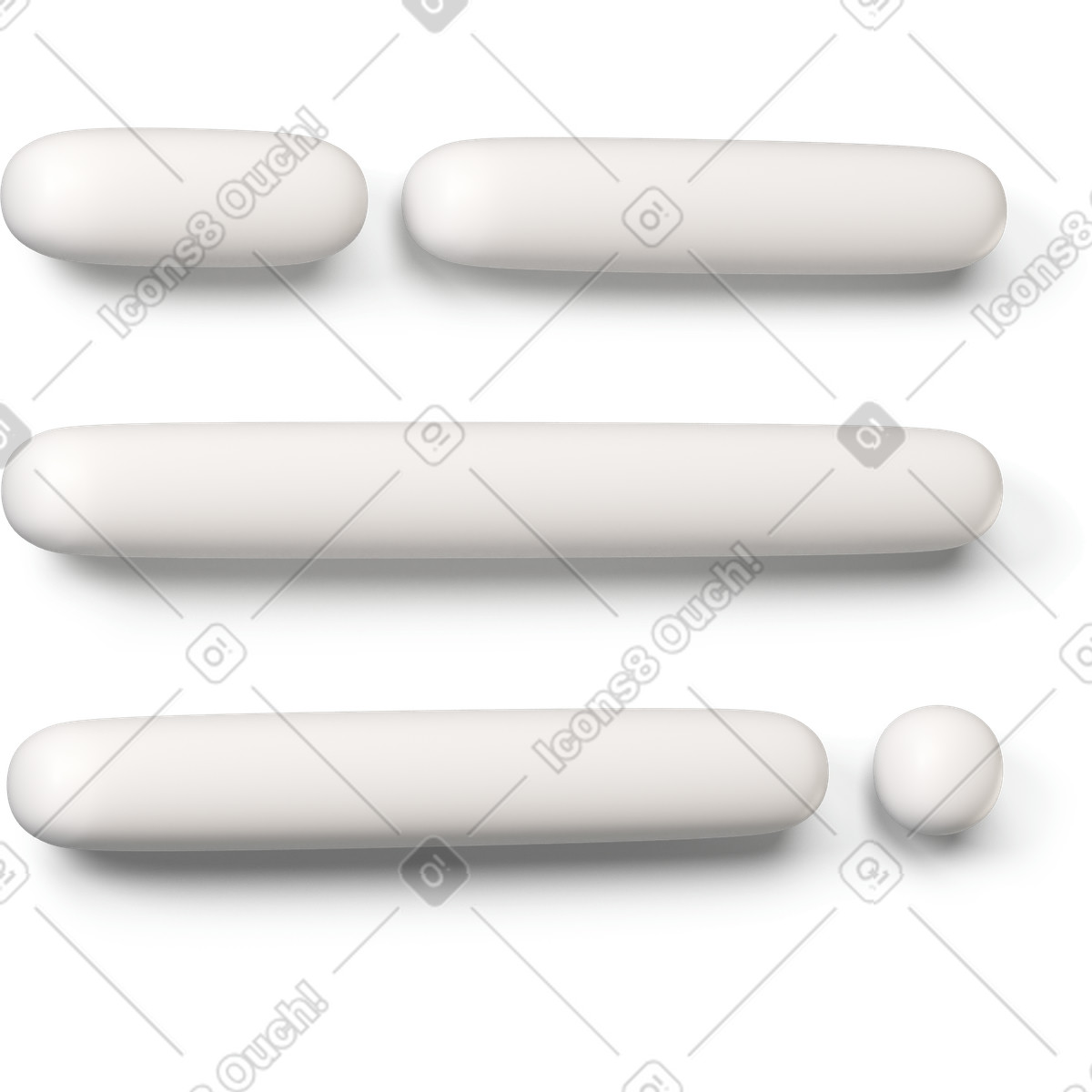 Icona di testo bianca girata a destra illustrazione in stile 3D Buddy scarica in PNG, SVG