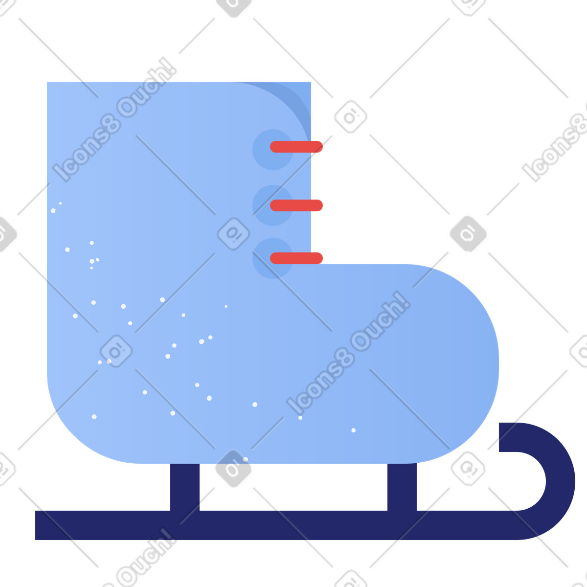 Ilustración Patinar sobre hielo en estilo Clip a descargar en PNG y SVG