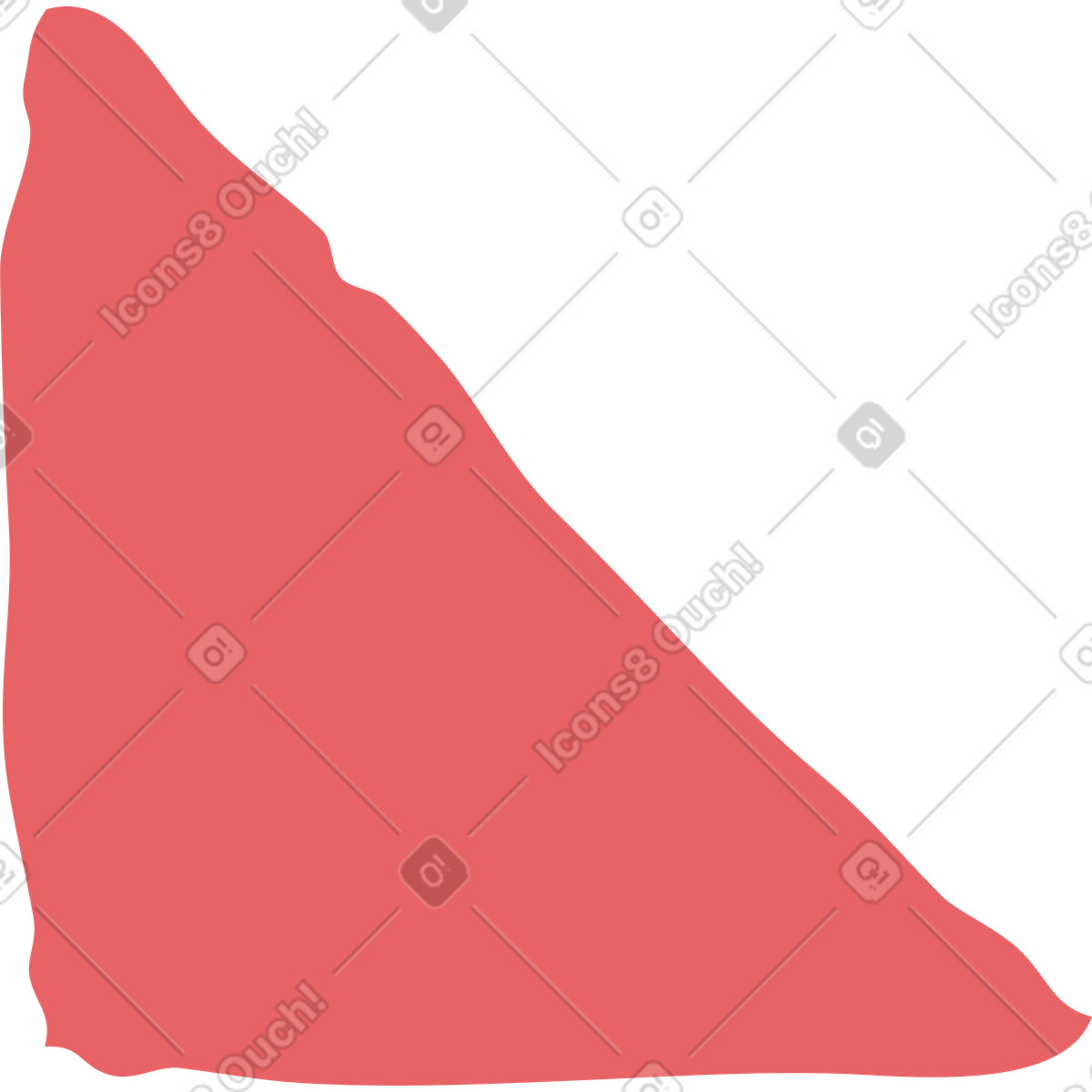 Red triangle-Illustration im Flamenco-Stil als Download in PNG, SVG