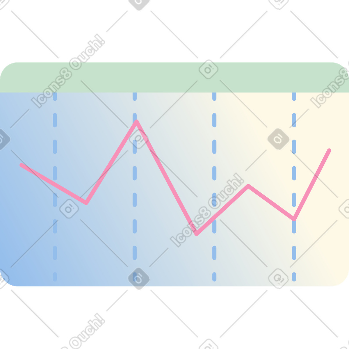 Linearer graph illustration in PNG, SVG