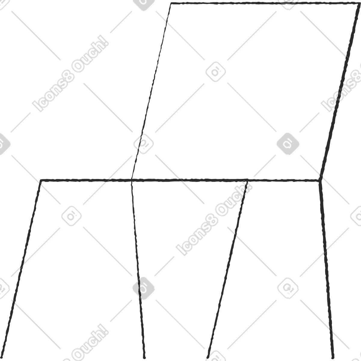 Pablo スタイルの 椅子 のイラストをPNG、SVG形式でダウンロード
