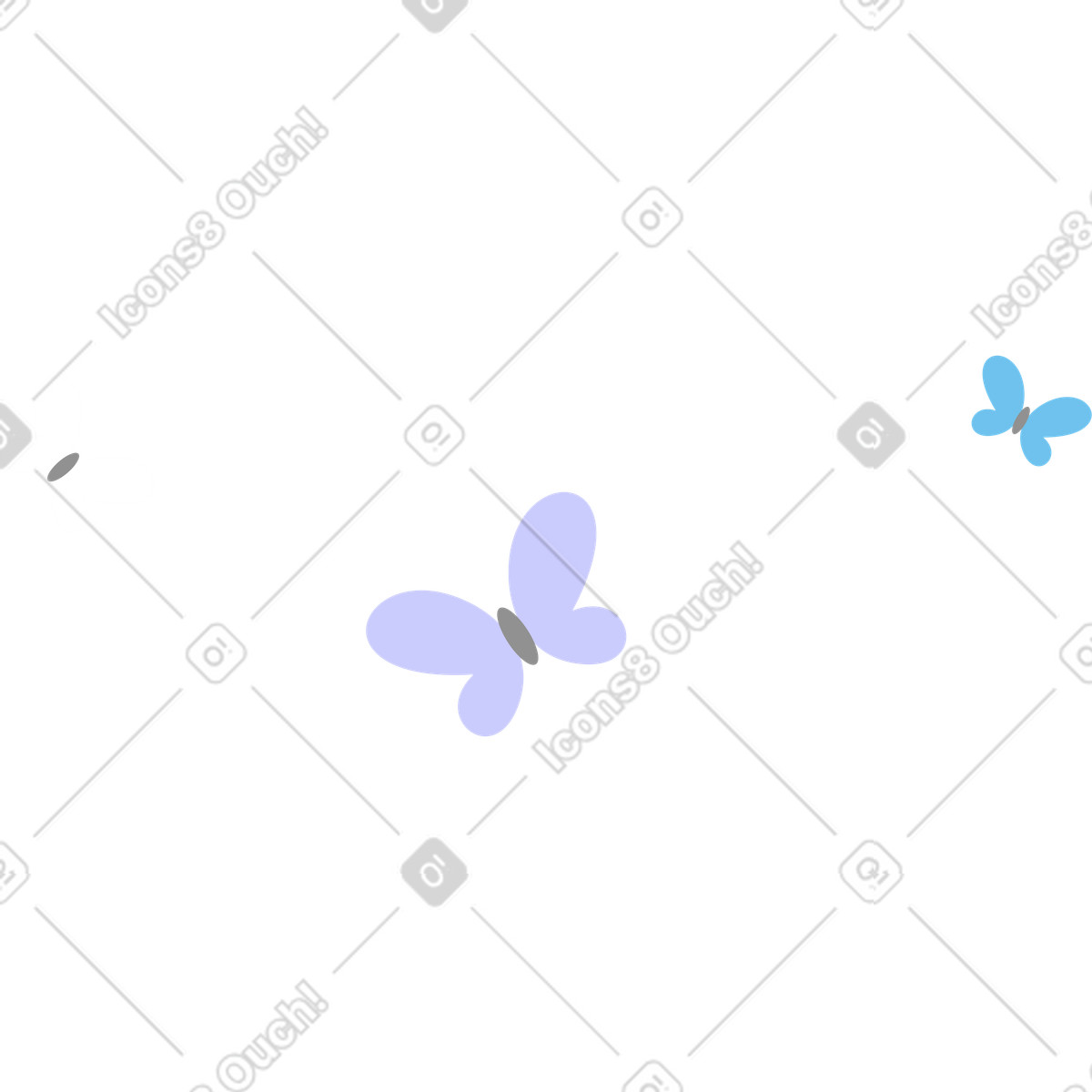 Ilustração de Borboletas em no estilo Pale para baixar em PNG, SVG