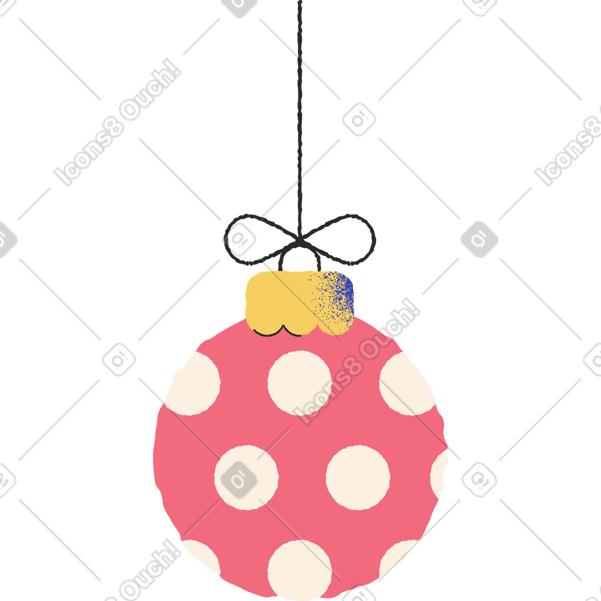 Ilustração de Bola natal em no estilo Pablo para baixar em PNG, SVG