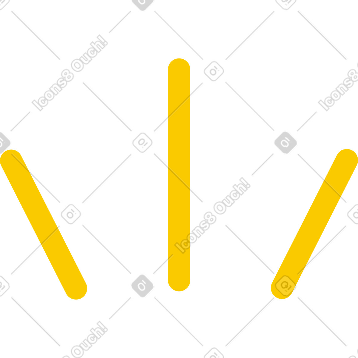 Spark line illustration showcasing dynamic sparks clipart on a transparent background in PNG