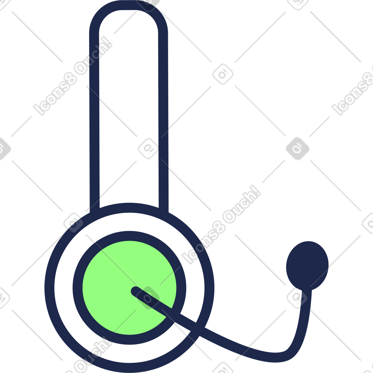 Ilustração de Fones ouvido com microfone em no estilo Outline para baixar em PNG, SVG