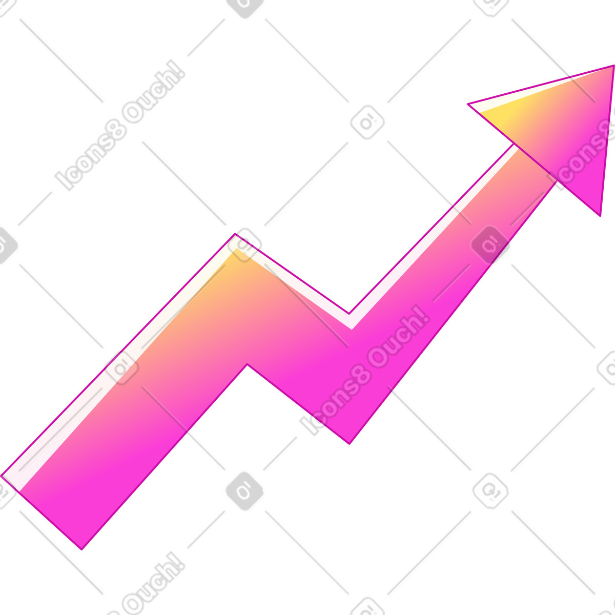 Freccia illustrazione in stile Rainbow scarica in PNG, SVG