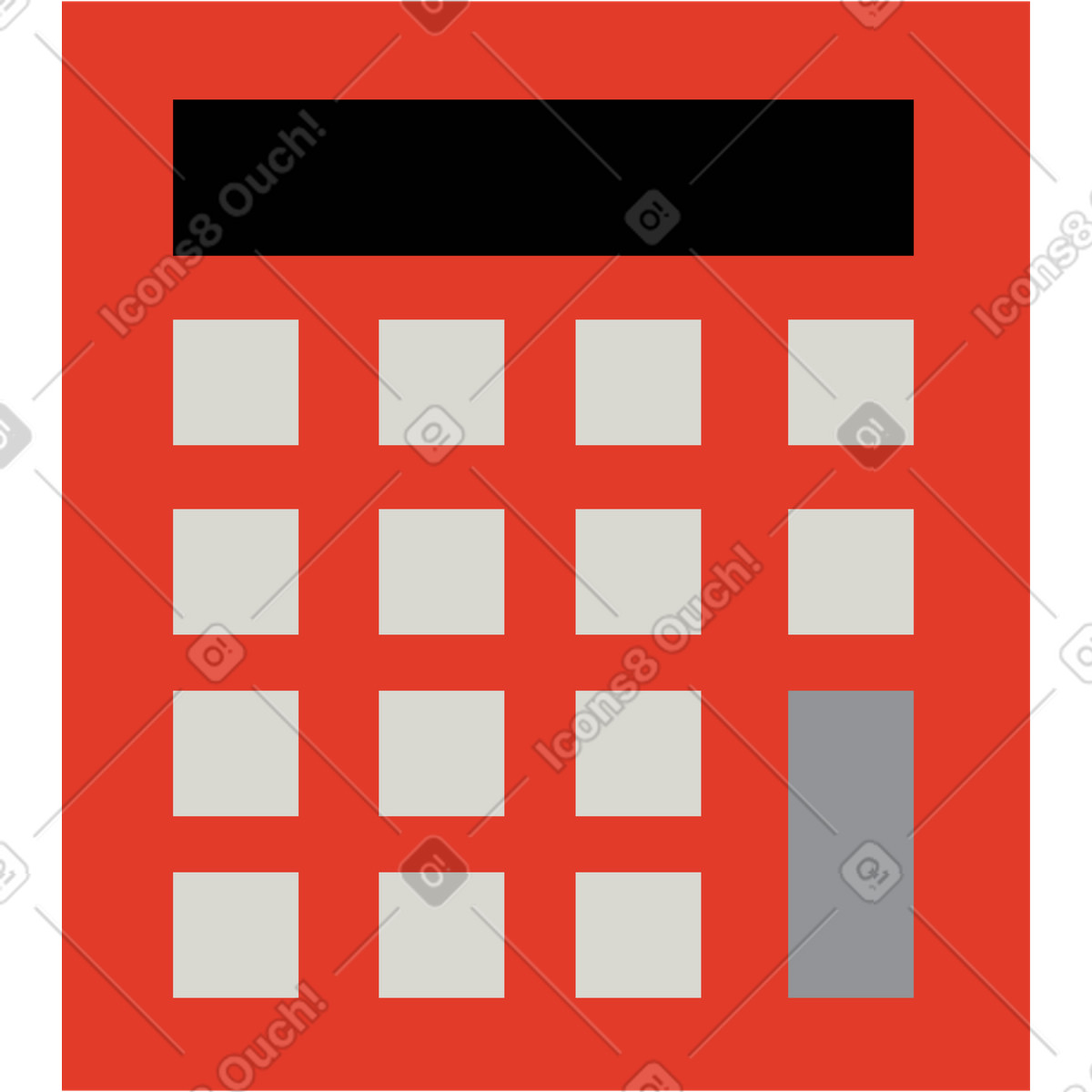 Calculator illustration in Burgundy style download in PNG, SVG