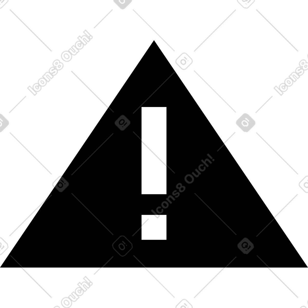 Icon attention illustration in Memphis style download in PNG, SVG