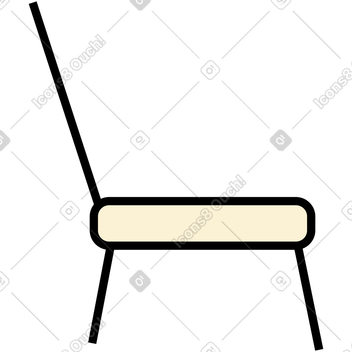 下载 Jelly 风格的 学校椅子 插画，支持 PNG、SVG 格式