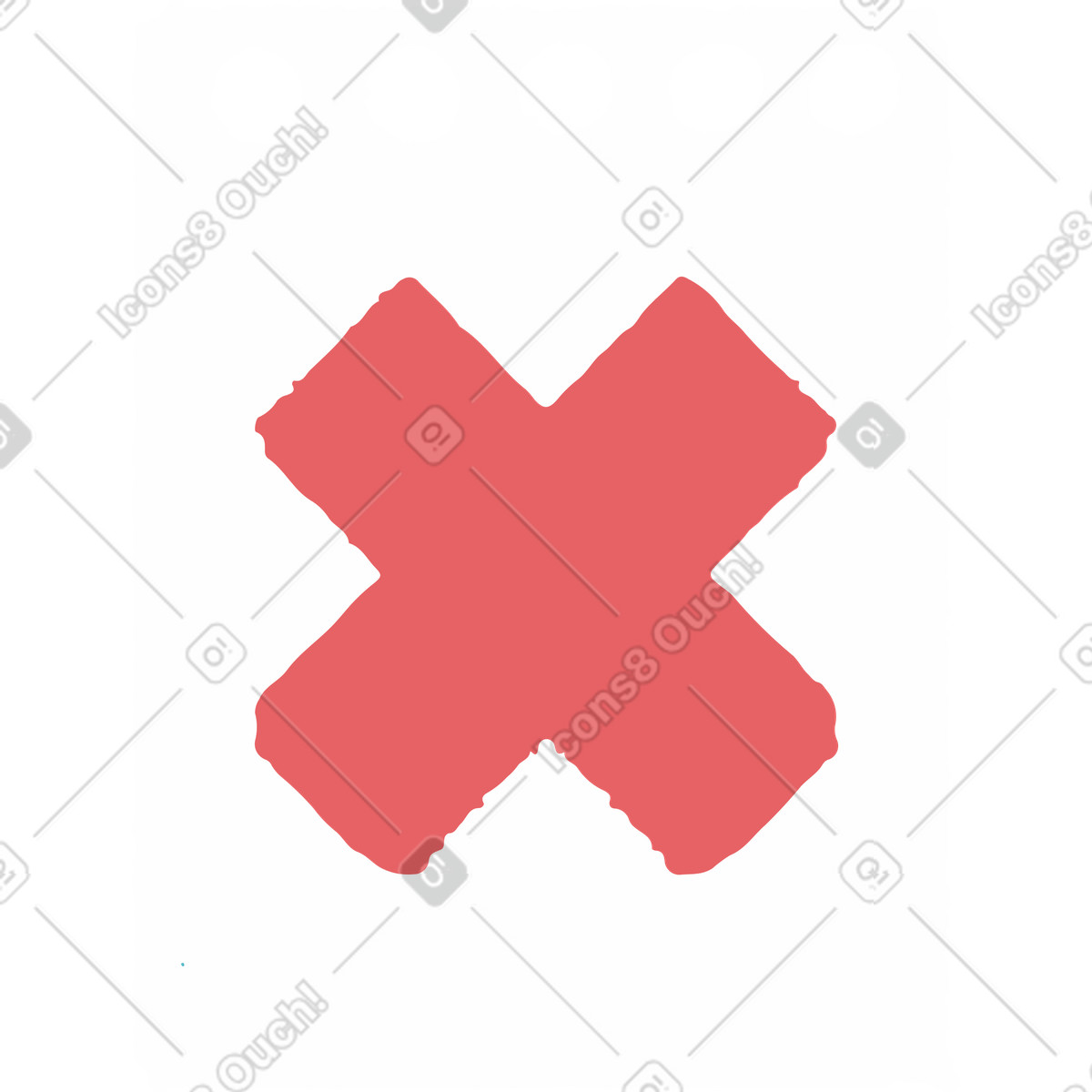 Ilustración Bloc de notas con cruz en estilo Flamenco a descargar en PNG y SVG