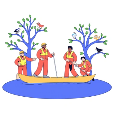 Rescue workers in China saving wildlife from trees surrounded by floodwaters