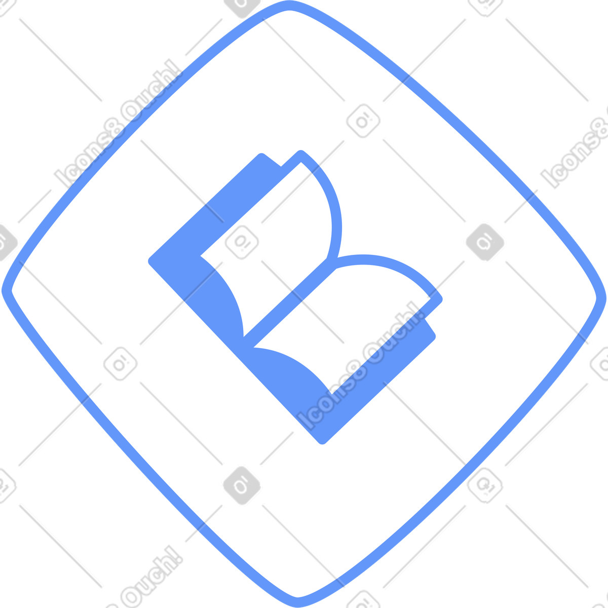 Ilustración Libro azul en estilo Plain a descargar en PNG y SVG