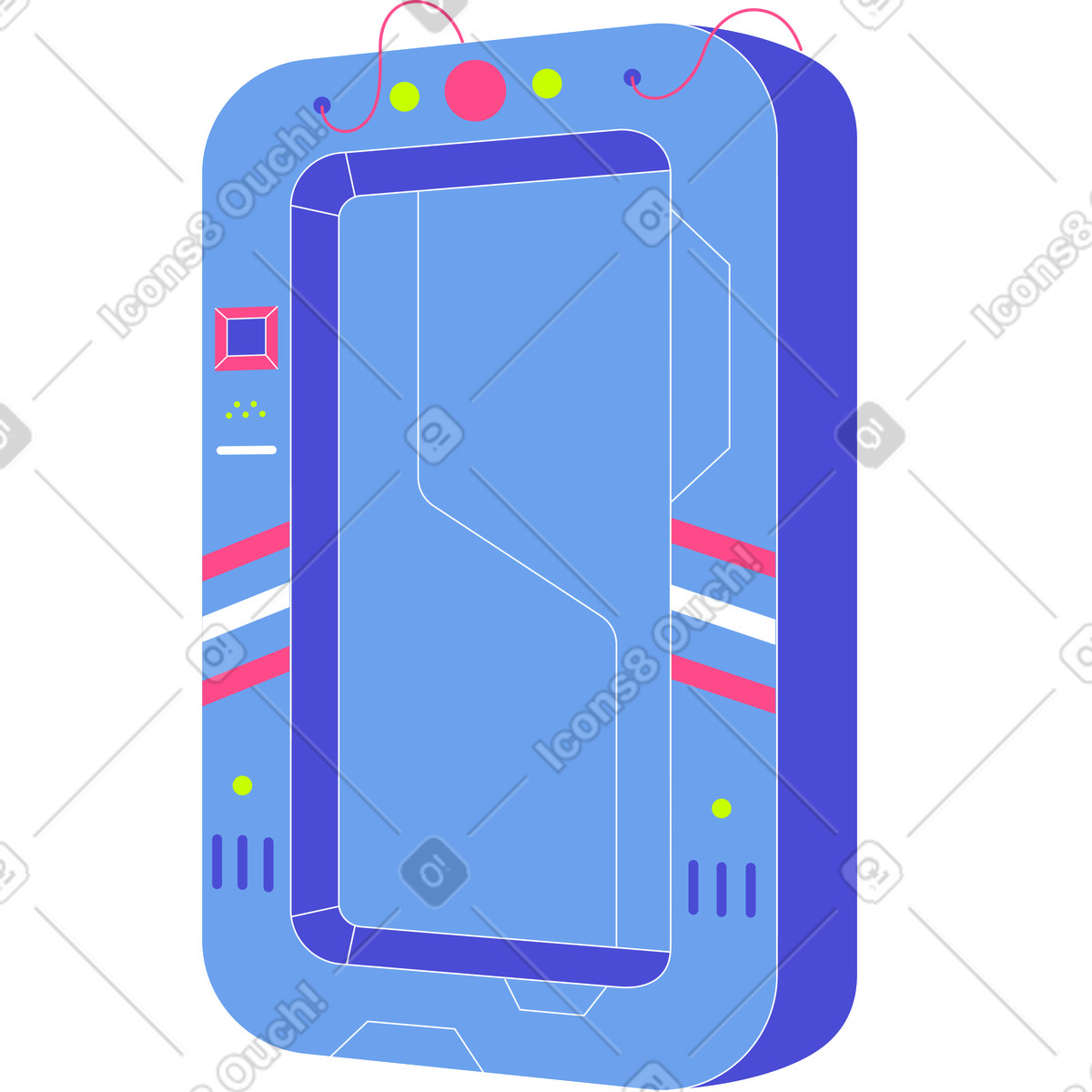 Ilustração de Porta do espaço azul em no estilo Space para baixar em PNG, SVG
